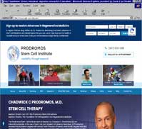PRODROMOS Stem Cell Institute<br>Chadwick C Prodromos, M.D.