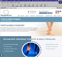 Foot & Ankle Surgery<br>NewportCare Medical Group
